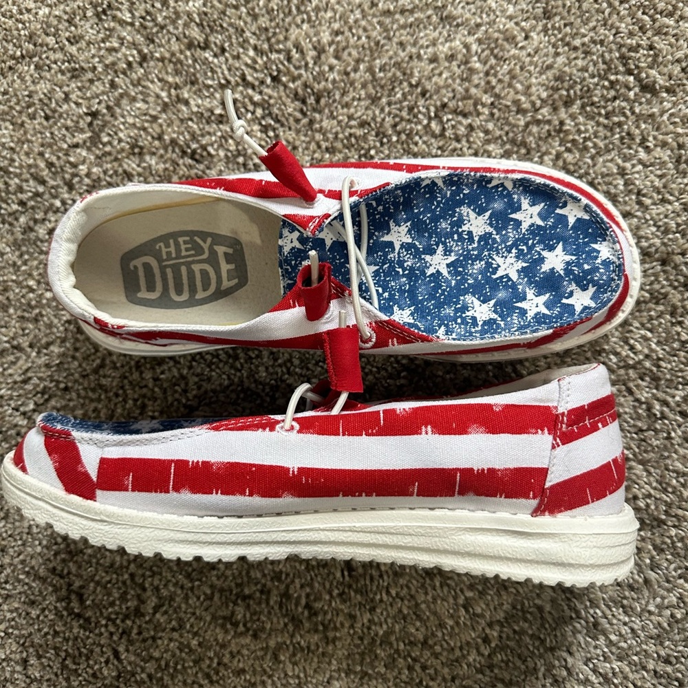 Hey Dude Women's Patriotic Sneakers - Red, White, and Blue - Picture 3 of 3